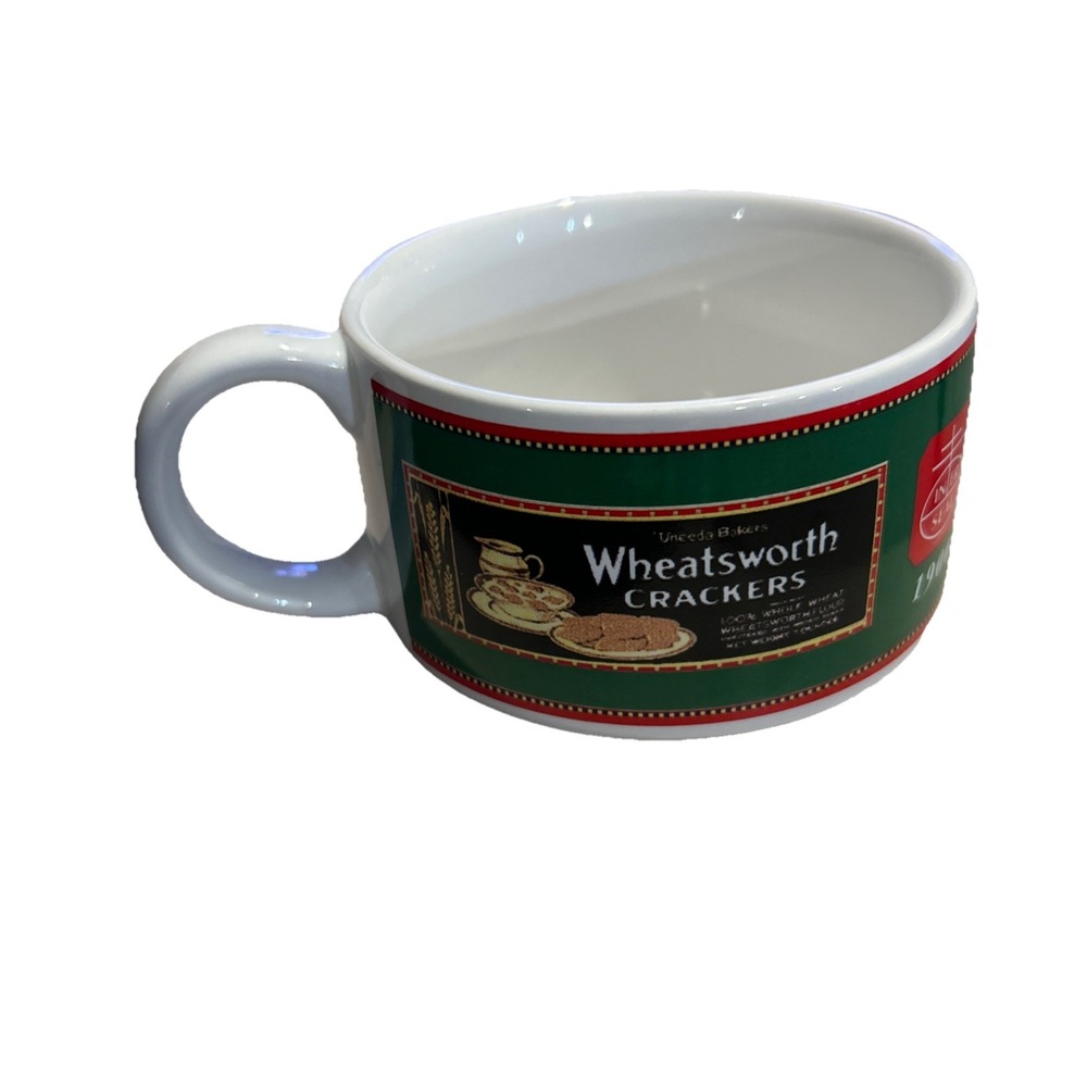 Vintage Wheatsworth Oysteretted Crackers Soup Mug Cup Bowl 12 Oz Pilot Biscuit
